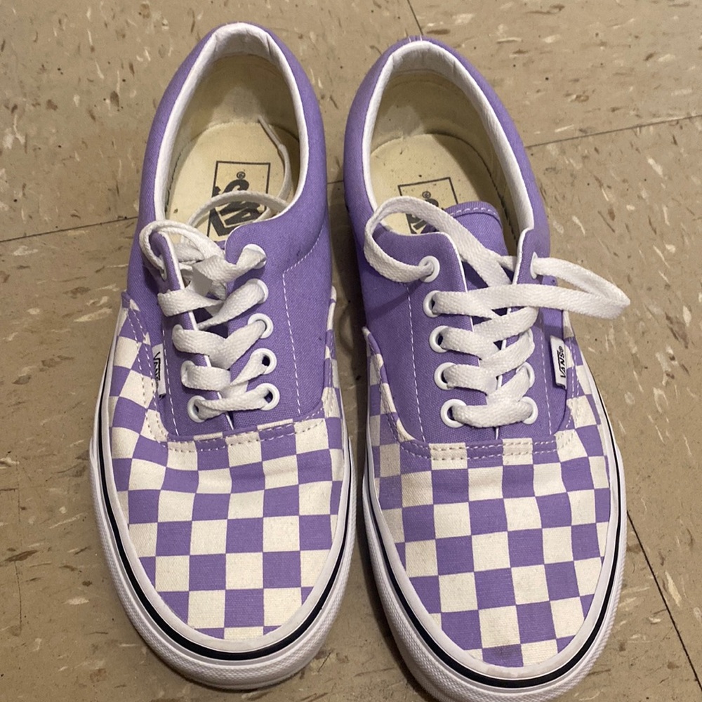 Lavender and white Vans size 7.5